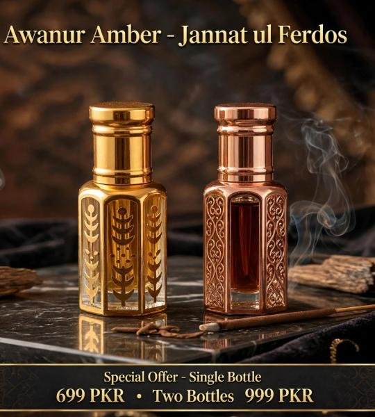 Awanur Amber Jannat ul Ferdos Attar – Double Attars Traditional Oriental Perfume Oil