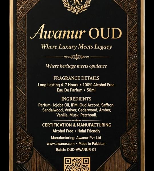 Awanur OUD Perfume | Premium Long-Lasting Oud Fragrance