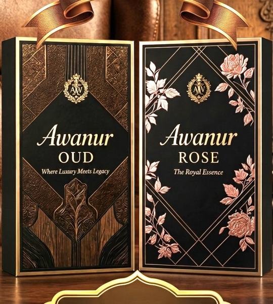 Awanur Couple Perfume Duo | OUD for Men + Rose for Women