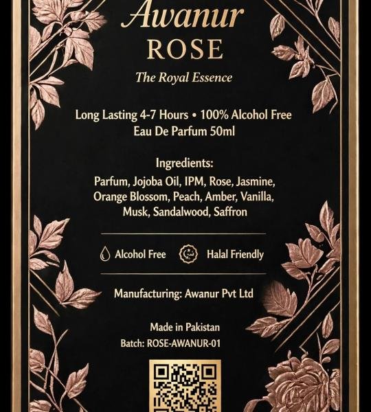 Awanur Rose Perfume | Premium Long-Lasting Rose Fragrance